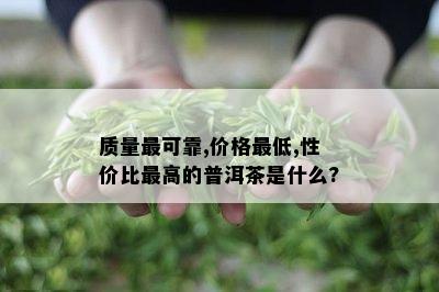 质量最可靠,价格更低,性价比更高的普洱茶是什么?