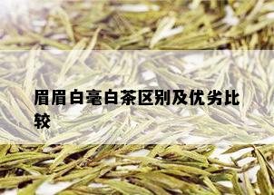 眉眉白毫白茶区别及优劣比较