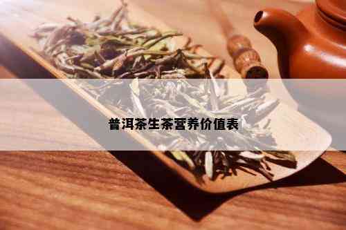 普洱茶生茶营养价值表