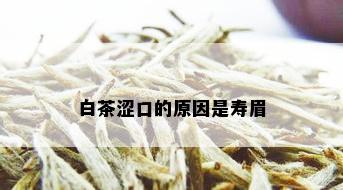 白茶涩口的原因是寿眉