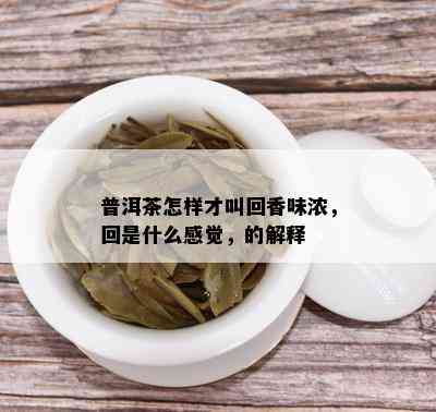 普洱茶怎样才叫回香味浓，回是什么感觉，的解释