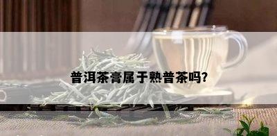 普洱茶膏属于熟普茶吗？