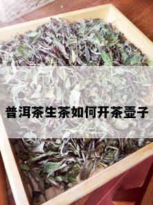 普洱茶生茶如何开茶壶子