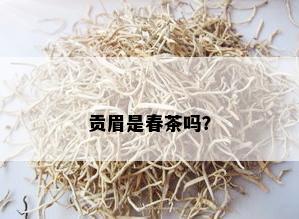 贡眉是春茶吗？