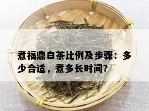 煮福鼎白茶比例及步骤：多少合适，煮多长时间？