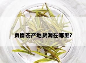 贡眉茶产地货源在哪里？