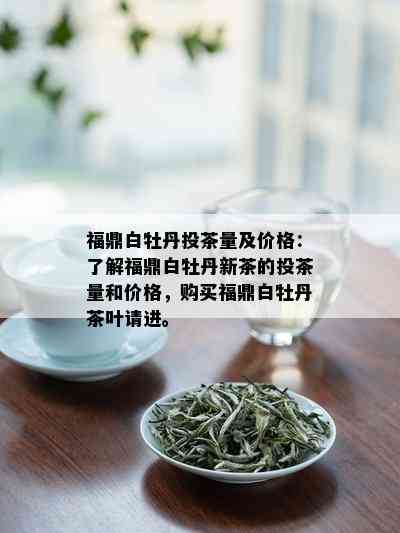 福鼎白牡丹投茶量及价格：了解福鼎白牡丹新茶的投茶量和价格，购买福鼎白牡丹茶叶请进。