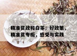 精准贫政和白茶：好政策，精准贫专柜，感受与实践