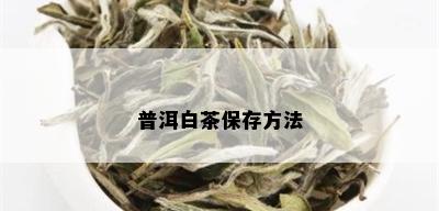 普洱白茶保存方法