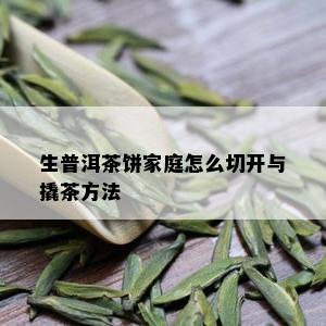 生普洱茶饼家庭怎么切开与撬茶方法