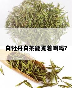 白牡丹白茶能煮着喝吗？