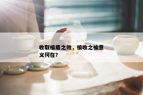 收取榆眉之效，榆收之榆意义何在？