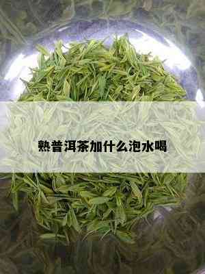 熟普洱茶加什么泡水喝