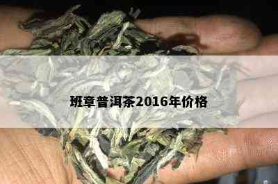 班章普洱茶2016年价格