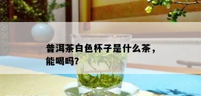 普洱茶白色杯子是什么茶，能喝吗？