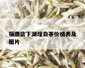 福鼎店下湖埕白茶价格表及图片