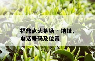 福鼎点头茶场 - 地址、电话号码及位置