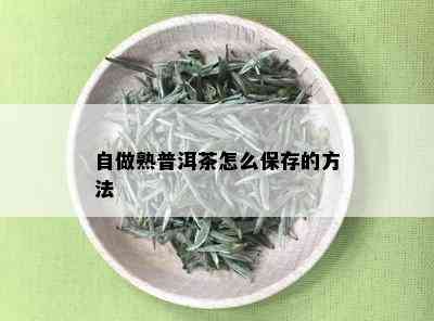 自做熟普洱茶怎么保存的方法