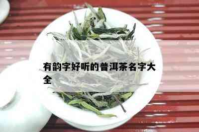 有韵字好听的普洱茶名字大全