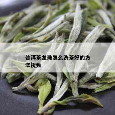 普洱茶龙珠怎么洗茶好的方法视频