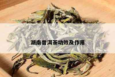 湖南普洱茶功效及作用