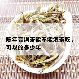 陈年普洱茶能不能泡茶吃，可以放多少年