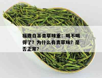 福鼎白茶青草味重：喝不喝得了？为什么有青草味？是否正常？