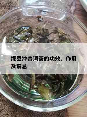 绿豆冲普洱茶的功效、作用及禁忌