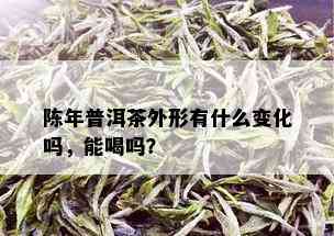 陈年普洱茶外形有什么变化吗，能喝吗？