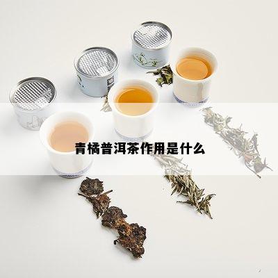 青橘普洱茶作用是什么