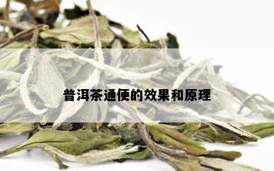 普洱茶通便的效果和原理