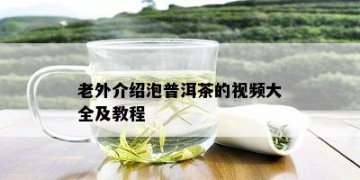 老外介绍泡普洱茶的视频大全及教程