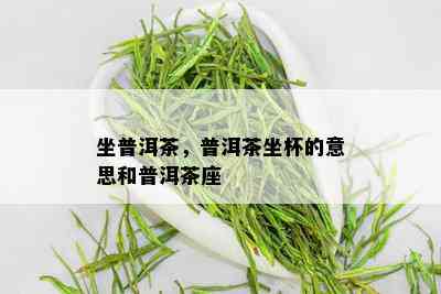 坐普洱茶，普洱茶坐杯的意思和普洱茶座