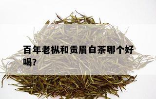 百年老枞和贡眉白茶哪个好喝？