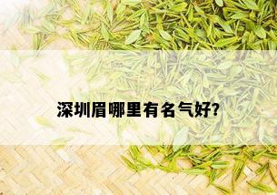 深圳眉哪里有名气好？