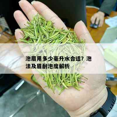 泡眉用多少毫升水合适？泡法及眉耐泡度解析