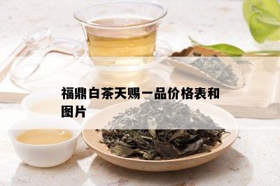 福鼎白茶天赐一品价格表和图片