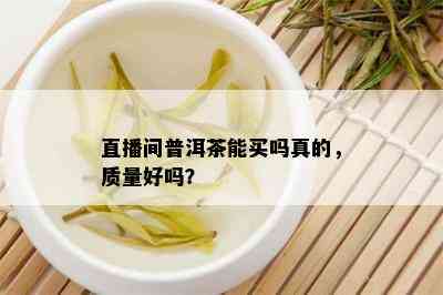 直播间普洱茶能买吗真的，质量好吗？