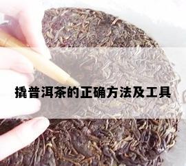 撬普洱茶的正确方法及工具