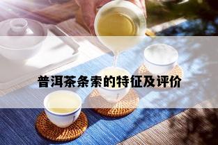 普洱茶条索的特征及评价