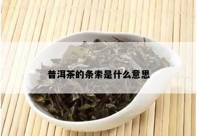 普洱茶的条索是什么意思