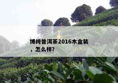 博纯普洱茶2016木盒装，怎么样？