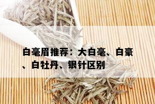 白毫眉推荐：大白毫、白豪、白牡丹、银针区别