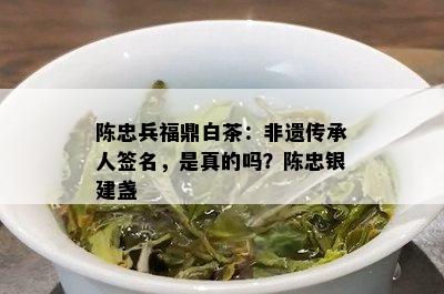 陈忠兵福鼎白茶：非遗传承人签名，是真的吗？陈忠银建盏