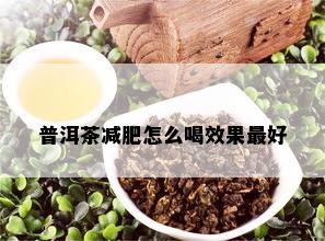 普洱茶减肥怎么喝效果更好