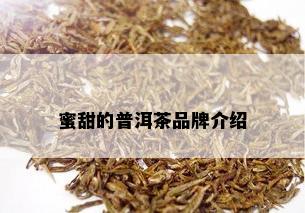 蜜甜的普洱茶品牌介绍