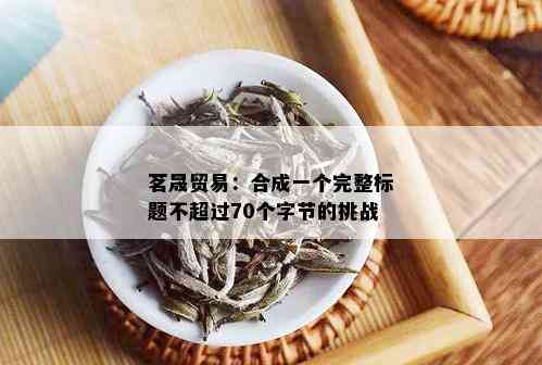 茗晟贸易：合成一个完整标题不超过70个字节的挑战