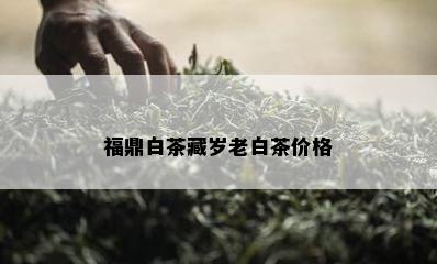 福鼎白茶藏岁老白茶价格