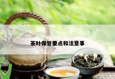 茶叶保管要点和注意事