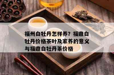 福州白牡丹怎样养？福鼎白牡丹价格茶叶及家养的意义与福鼎白牡丹茶价格